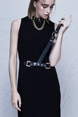 Golden Body Harness [Choker & Belt]