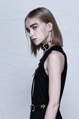 Golden Body Harness [Choker & Belt]